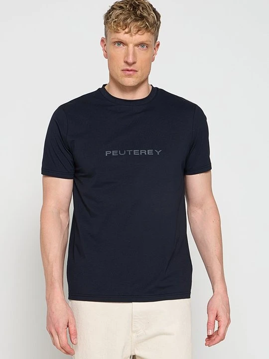 Zdjęcie produktu T-shirt z nadrukiem Peuterey niebieski denim