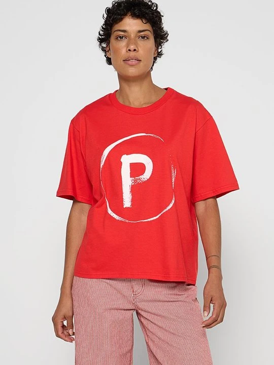 Zdjęcie produktu T-shirt z nadrukiem Peuterey czerwony