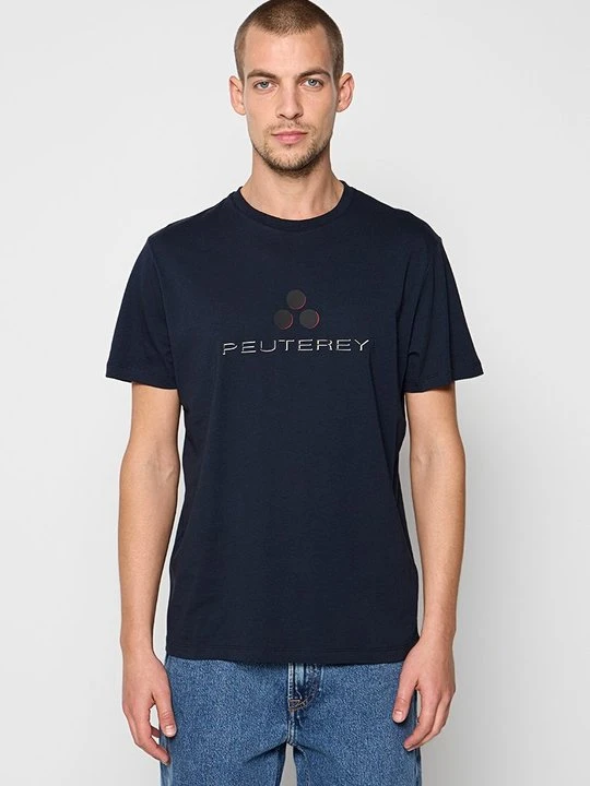 Zdjęcie produktu T-shirt z nadrukiem Peuterey granatowy