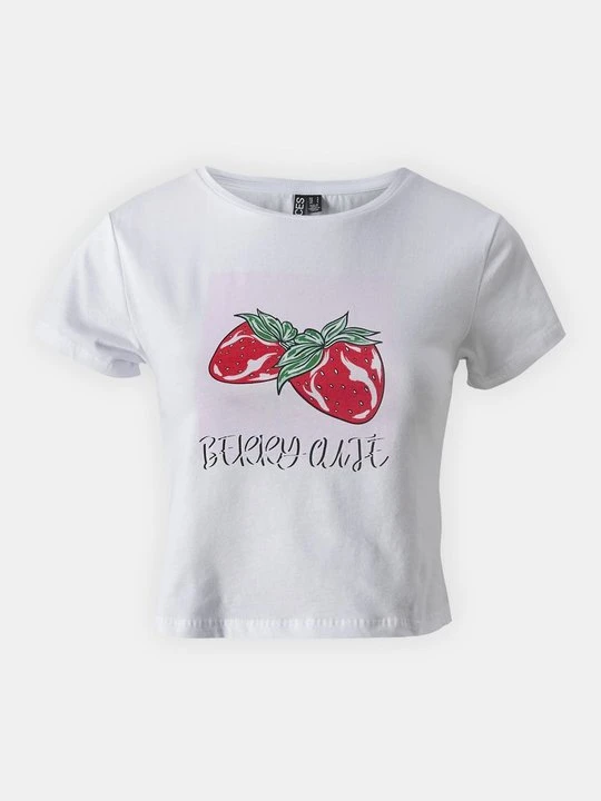Zdjęcie produktu T-shirt z nadrukiem Pieces biały