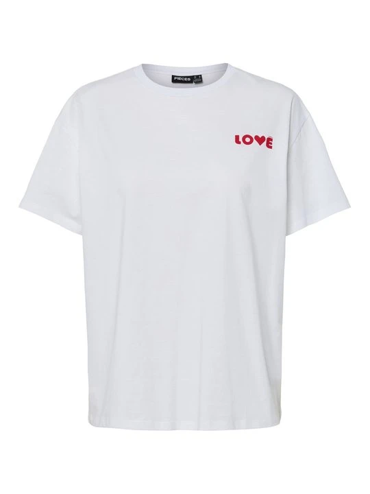 Zdjęcie produktu T-shirt z nadrukiem Pieces biały