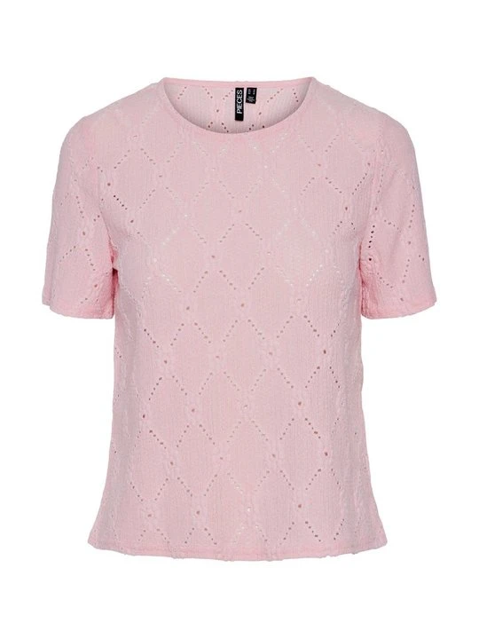 Zdjęcie produktu T-shirt z nadrukiem Pieces jasnoróżowy