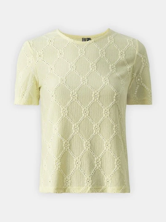 Zdjęcie produktu T-shirt z nadrukiem Pieces żółty