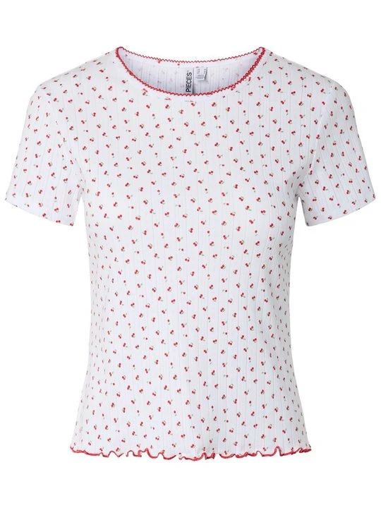 Zdjęcie produktu T-shirt z nadrukiem Pieces biały