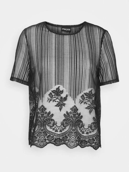 Zdjęcie produktu T-shirt z nadrukiem Pieces czarny
