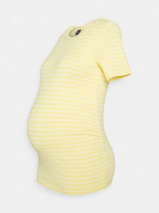 Zdjęcie produktu T-shirt z nadrukiem Pieces żółty