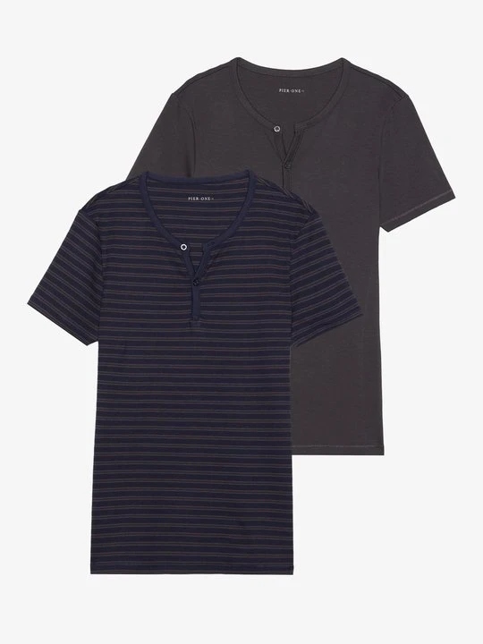 Zdjęcie produktu T-shirt z nadrukiem Pier One By Zalando ciemnoszary