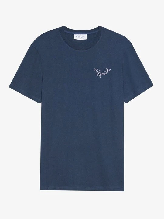 Zdjęcie produktu T-shirt z nadrukiem Pier One granatowy