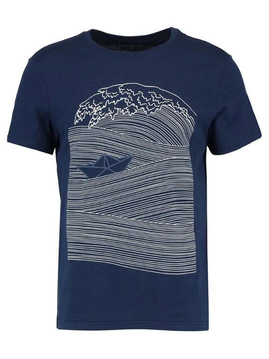 Zdjęcie produktu T-shirt z nadrukiem Pier One granatowy