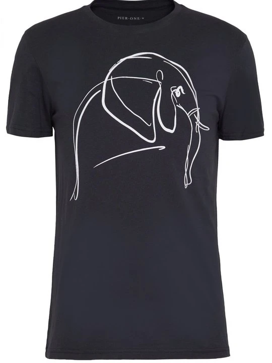 Zdjęcie produktu T-shirt z nadrukiem Pier One czarny