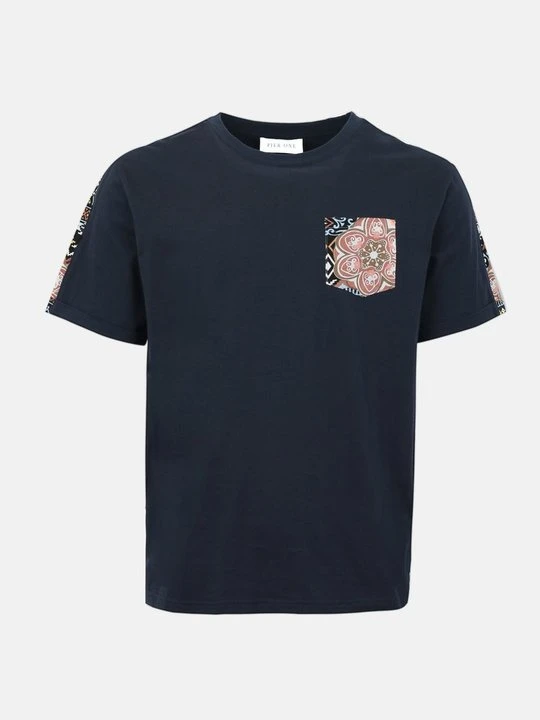 Zdjęcie produktu T-shirt z nadrukiem Pier One granatowy