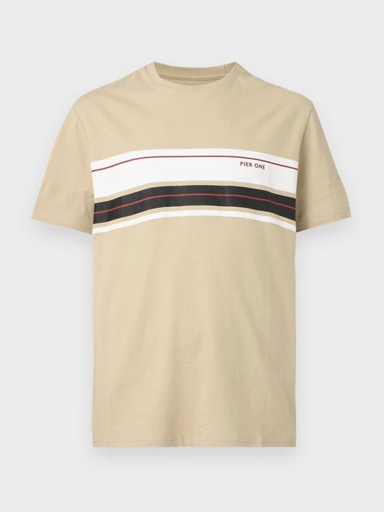 Zdjęcie produktu T-shirt z nadrukiem Pier One By Zalando beżowy
