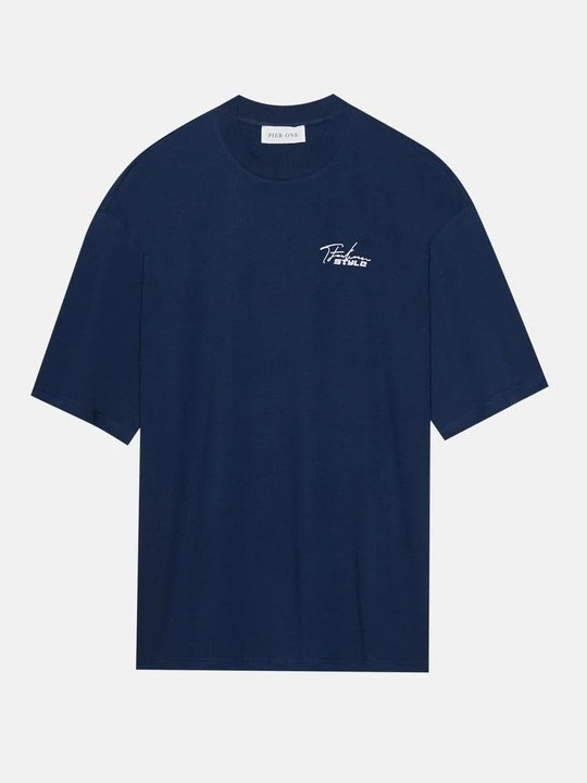 Zdjęcie produktu T-shirt z nadrukiem Pier One granatowy