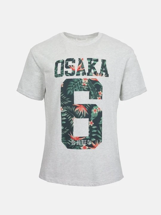Zdjęcie produktu T-shirt z nadrukiem Pier One szary melanż
