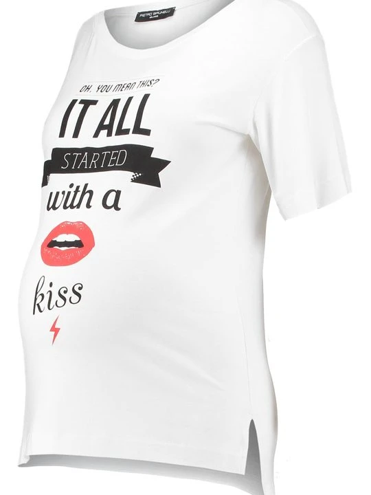 Zdjęcie produktu T-shirt z nadrukiem Pietro Brunelli biały