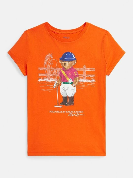 Zdjęcie produktu T-shirt z nadrukiem Polo Ralph Lauren pomarańczowy