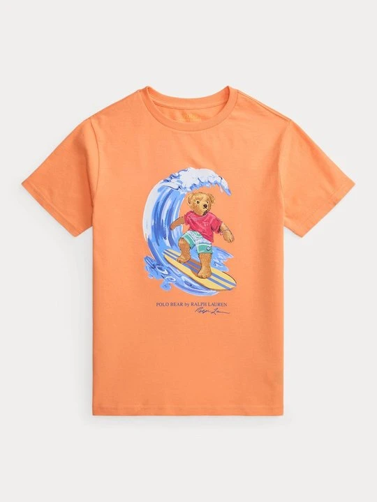 Zdjęcie produktu T-shirt z nadrukiem Polo Ralph Lauren pomarańczowy