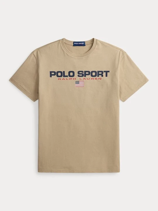 Zdjęcie produktu T-shirt z nadrukiem Polo Ralph Lauren jasnobrązowy