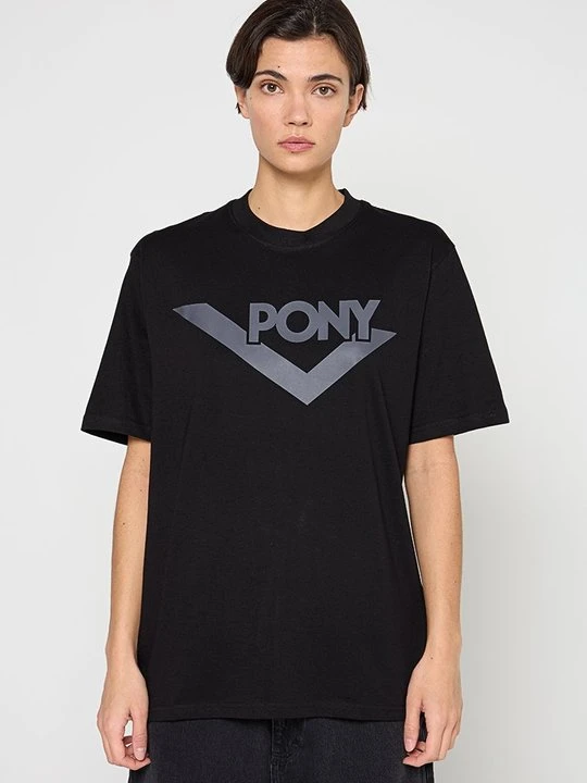 Zdjęcie produktu T-shirt z nadrukiem Pony czarny