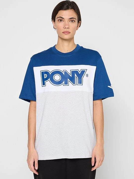 Zdjęcie produktu T-shirt z nadrukiem Pony granatowy