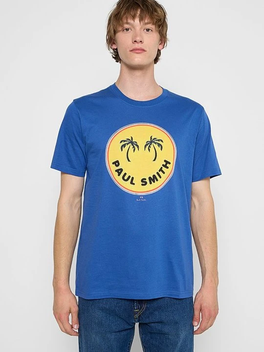 Zdjęcie produktu T-shirt z nadrukiem Paul Smith niebieski