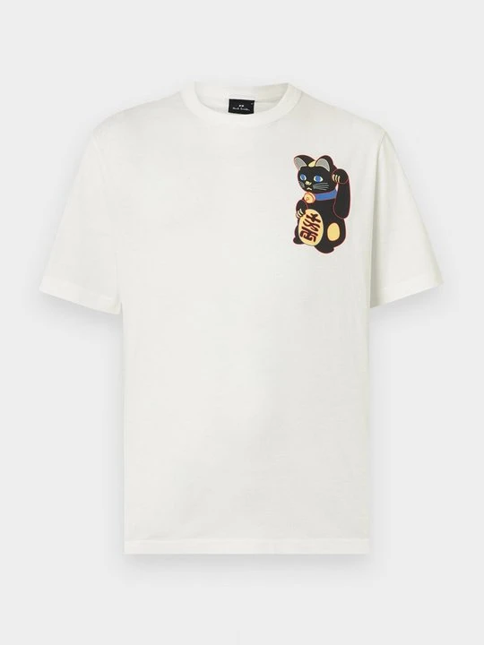 Zdjęcie produktu T-shirt z nadrukiem Paul Smith mleczny