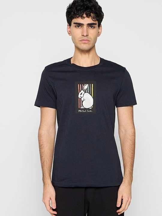Zdjęcie produktu T-shirt z nadrukiem Paul Smith niebieski