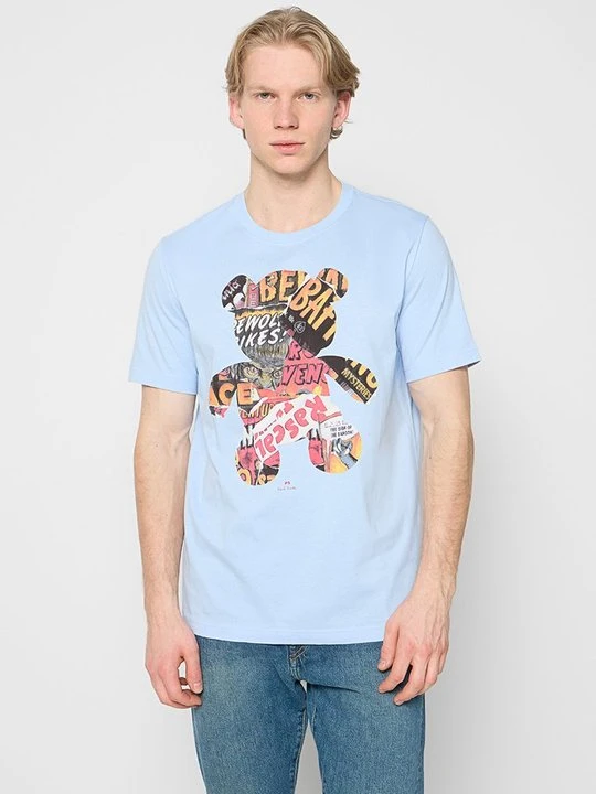 Zdjęcie produktu T-shirt z nadrukiem Paul Smith niebieski