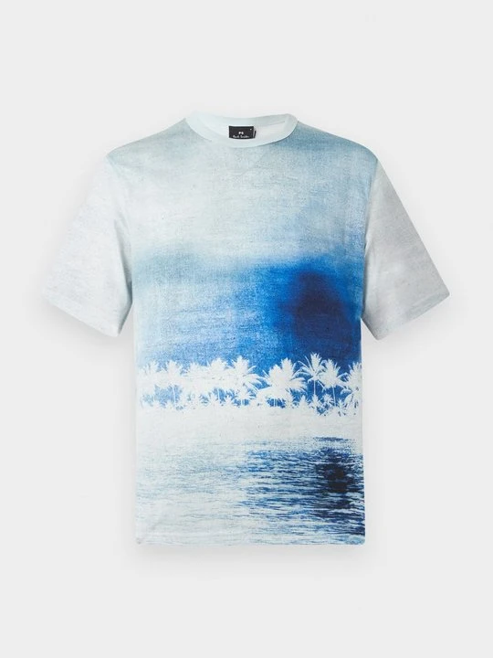 Zdjęcie produktu T-shirt z nadrukiem Paul Smith niebieski