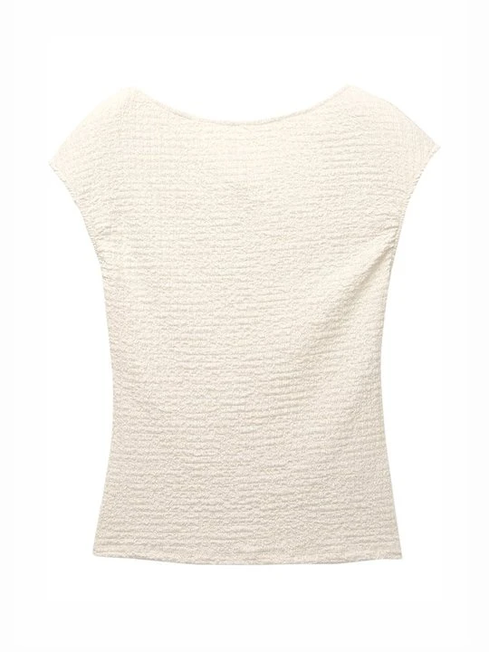 Zdjęcie produktu T-shirt z nadrukiem PULL&BEAR piaskowy