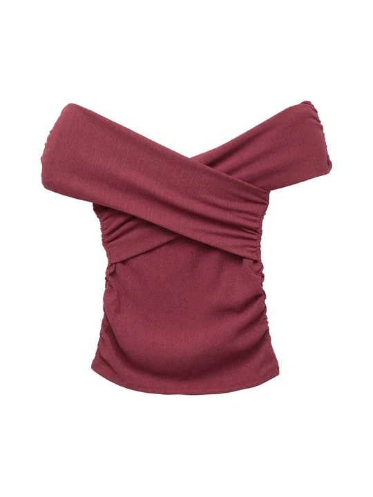 Zdjęcie produktu T-shirt z nadrukiem PULL&BEAR bordowy