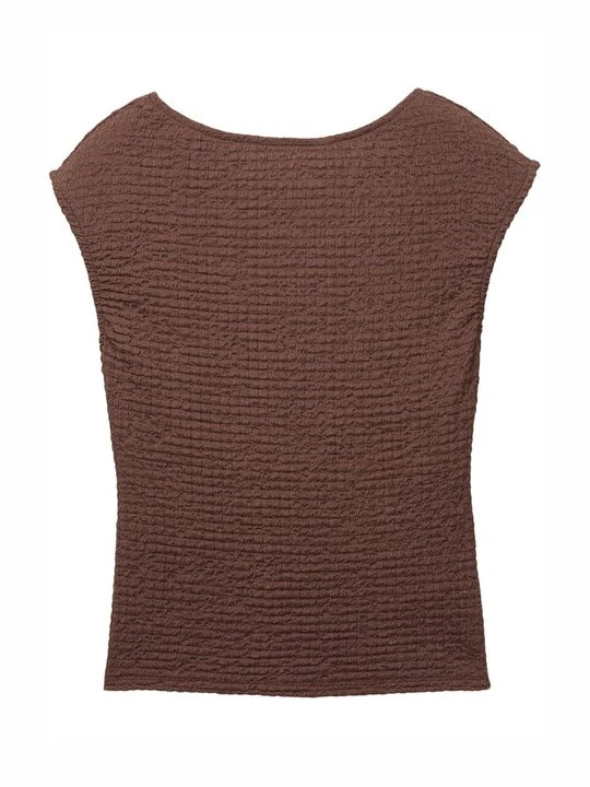 Zdjęcie produktu T-shirt z nadrukiem PULL&BEAR brązowy