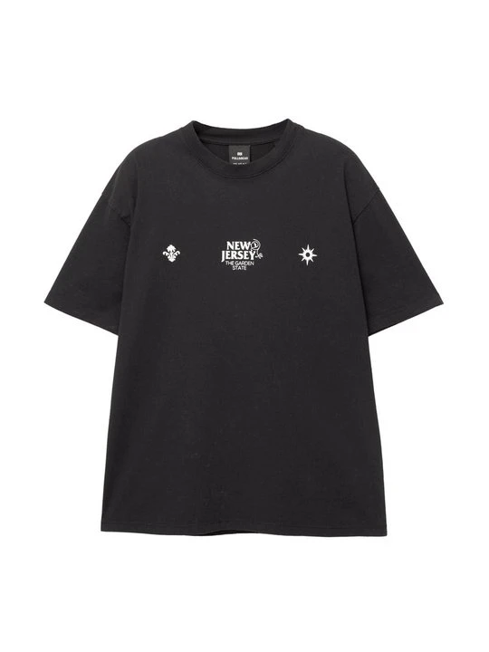 Zdjęcie produktu T-shirt z nadrukiem PULL&BEAR ciemnoszary