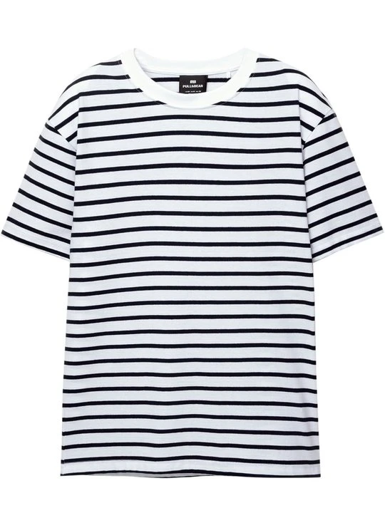 Zdjęcie produktu T-shirt z nadrukiem PULL&BEAR granatowy