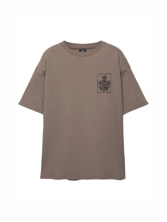 Zdjęcie produktu T-shirt z nadrukiem PULL&BEAR ochra