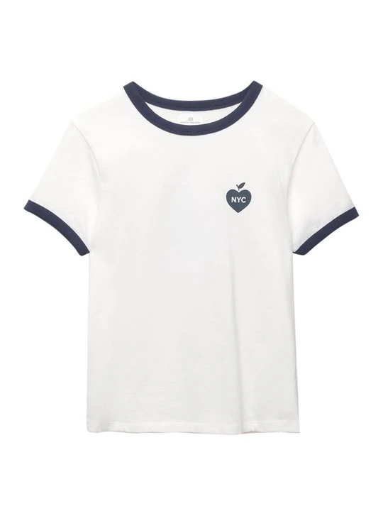 Zdjęcie produktu T-shirt z nadrukiem PULL&BEAR biały