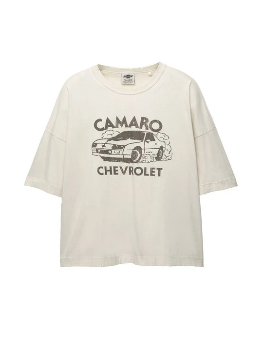 Zdjęcie produktu T-shirt z nadrukiem PULL&BEAR beżowy