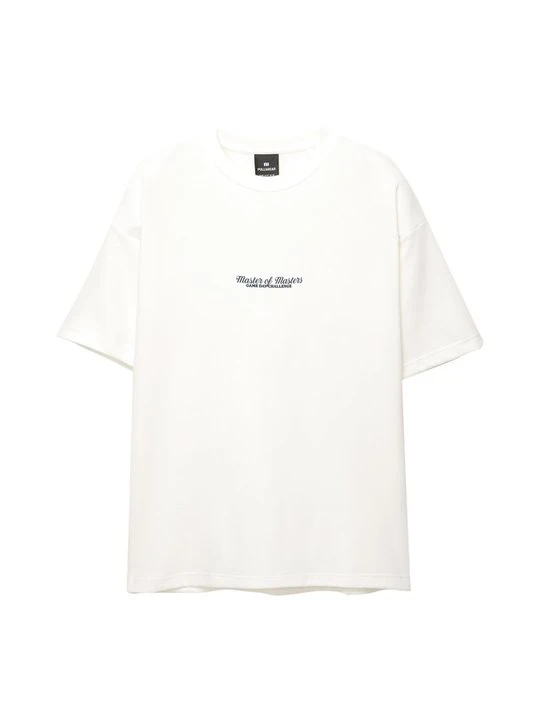 Zdjęcie produktu T-shirt z nadrukiem PULL&BEAR biały