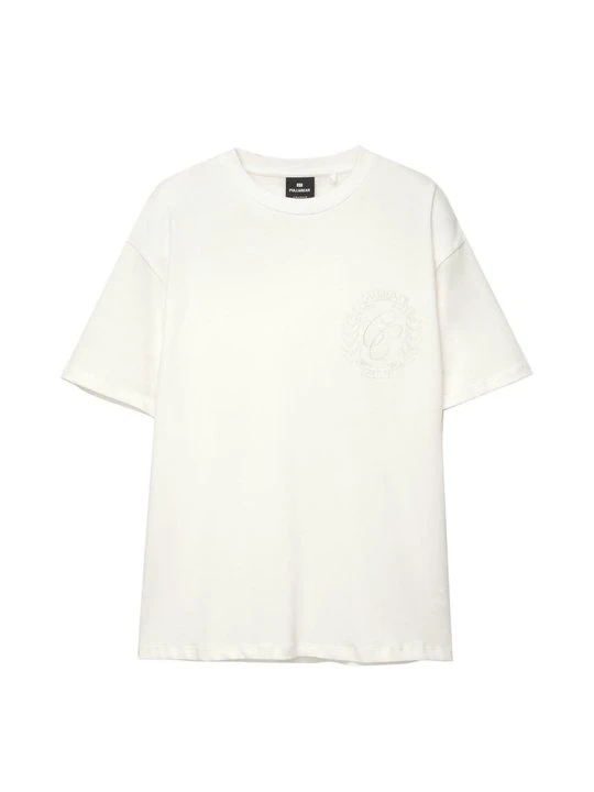 Zdjęcie produktu T-shirt z nadrukiem PULL&BEAR biały