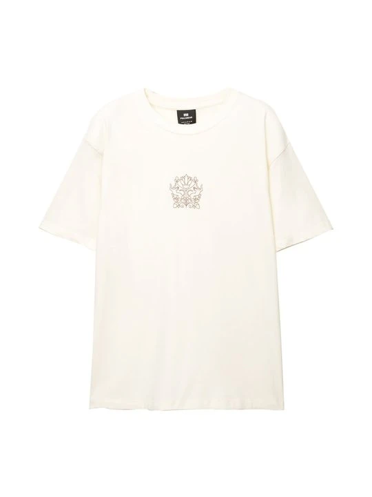 Zdjęcie produktu T-shirt z nadrukiem PULL&BEAR piaskowy