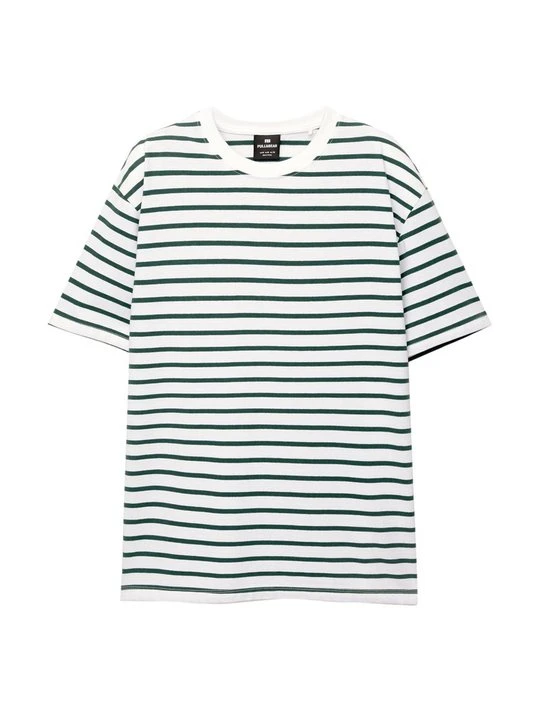 Zdjęcie produktu T-shirt z nadrukiem PULL&BEAR zielony