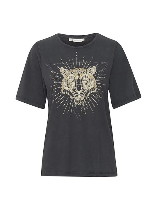 Zdjęcie produktu T-shirt z nadrukiem PULZ czarny