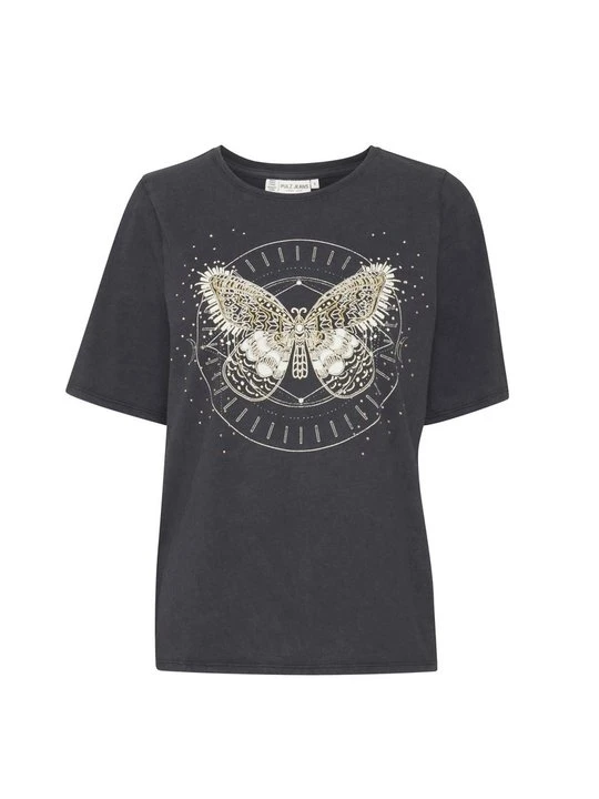 Zdjęcie produktu T-shirt z nadrukiem PULZ niebieski