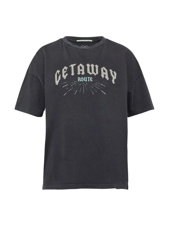Zdjęcie produktu T-shirt z nadrukiem QS czarny