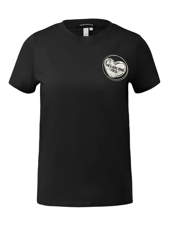 Zdjęcie produktu T-shirt z nadrukiem QS czarny
