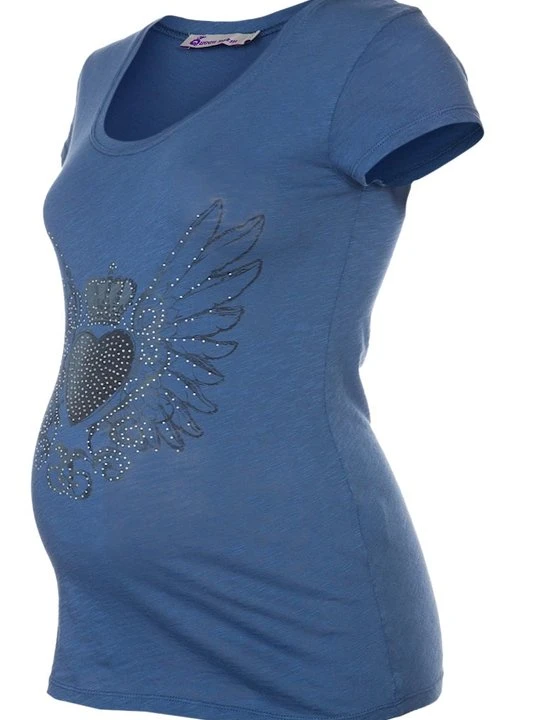 Zdjęcie produktu T-shirt z nadrukiem Queen Mum niebieski