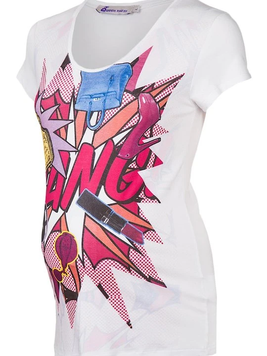 Zdjęcie produktu T-shirt z nadrukiem Queen Mum biały