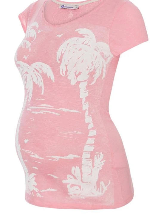 Zdjęcie produktu T-shirt z nadrukiem Queen Mum jasnoróżowy