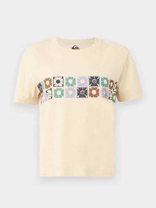 Zdjęcie produktu T-shirt z nadrukiem Quiksilver jasnożółty