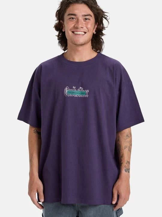 Zdjęcie produktu T-shirt z nadrukiem Quiksilver fioletowy